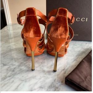 Orange Rust Gold Gucci Malik’s Platforms size EU8 (Approx. US 8)